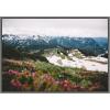 imageKate and Laurel Snow Covered Mountain Landscape Framed Canvas Wall Art by Patricia Rae 33 x 23 Sylvie Dark Grey Rustic Farmhouse Landscapes Nature Art for Wall Decor Living Room Bedroom