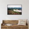 imageKate and Laurel Snow Covered Mountain Landscape Framed Canvas Wall Art by Patricia Rae 33 x 23 Sylvie Dark Grey Rustic Farmhouse Landscapes Nature Art for Wall Decor Living Room Bedroom