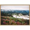 imageKate and Laurel Snow Covered Mountain Landscape Framed Canvas Wall Art by Patricia Rae 33 x 23 Sylvie Natural Rustic Farmhouse Landscapes Nature Art for Wall Decor Living Room Bedroom