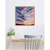 imageKate and Laurel Sunset Study Framed Canvas Wall Art by Emily Kenney 22 x 22 Sylvie Natural Modern Contemporary Abstract Beach Landscapes Tropical Art for Wall Decor Living Room Bedroom