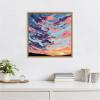 imageKate and Laurel Sunset Study Framed Canvas Wall Art by Emily Kenney 22 x 22 Sylvie Natural Modern Contemporary Abstract Beach Landscapes Tropical Art for Wall Decor Living Room Bedroom