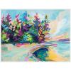 imageKate and Laurel Sylvie Bright Colorful Saturday In Door County Framed Canvas Wall Art by Rachel Christopoulous 42 x 32 Natural Coastal Abstract Landscapes Art for Wall Decor Living Room BedroomWhite