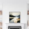 imageKate and Laurel Sylvie Mountain Lake Modern Abstract Landscape Framed Canvas Wall Art by The Creative Bunch Studio 30x30 Grey Modern Contemporary Abstract Landscapes Art for Wall Decor Living Room