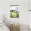 imageKate and Laurel Vermont Barn in Summer Framed Canvas Wall Art by Patricia Shaw 18 x 24 Sylvie Beaded Rustic Natural Farmhouse Landscapes Americana Art for Wall Decor Living Room Bedroom