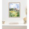 imageKate and Laurel Vermont Barn in Summer Framed Canvas Wall Art by Patricia Shaw 18 x 24 Sylvie Beaded Rustic Natural Farmhouse Landscapes Americana Art for Wall Decor Living Room Bedroom