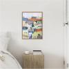 imageKate and Laurel Worlds View Framed Canvas Wall Art by Giuliana Lazzerini 18 x 24 Sylvie Beaded Rustic Natural Farmhouse Landscapes Art for Wall Decor Living Room Bedroom