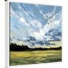 imageKate and Laurel Before The Storm Framed Canvas Wall Art by Emily Kenney 22 x 22 Sylvie White Rustic Farmhouse Landscapes Nature Art for Wall Decor Living Room Bedroom