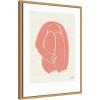 imageKate and Laurel Head Down I Terracotta Silhouette Framed Canvas Wall Art by Simon West 18 x 24 Sylvie Natural Modern Contemporary Abstract Art for Wall Decor Living Room Bedroom
