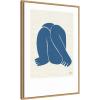 imageKate and Laurel Head Down II Royal Framed Canvas Wall Art by Simon West 23 x 33 Sylvie Natural Modern Contemporary Abstract Art for Wall Decor Living Room Bedroom