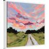 imageKate and Laurel Illinois Framed Canvas Wall Art by Emily Kenney 22 x 22 Sylvie White Rustic Farmhouse Landscapes Nature Art for Wall Decor Living Room Bedroom