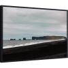 imageKate and Laurel Keyholed Landscape Framed Canvas Wall Art by Alicia Abla 33 x 23 Sylvie Beaded Black Coastal Landscapes Beach Nature Art for Wall Decor Living Room Bedroom