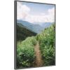 imageKate and Laurel Mountain Trail Scenic Landscape Framed Canvas Wall Art by Patricia Rae 23 x 33 Sylvie Dark Grey Rustic Farmhouse Landscapes Nature Art for Wall Decor Living Room Bedroom