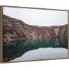 imageKate and Laurel Reflection Pool Framed Canvas Wall Art by Alicia Abla 33 x 23 Sylvie Walnut Modern Contemporary Nature Landscapes Art for Wall Decor Living Room Bedroom