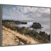 imageKate and Laurel Rugged Coastal Landscape Framed Canvas Wall Art by Patricia Rae 33 x 23 Sylvie Greywash Coastal Nature Landscapes Beach Art for Wall Decor Living Room Bedroom