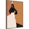 imageKate and Laurel Seville Framed Canvas Wall Art by Alex Ginzburg 23 x 33 Sylvie Beaded Dark Gold Modern Contemporary Abstract People Art for Wall Decor Living Room Bedroom