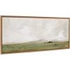 imageKate and Laurel Sylvie Beaded Rest No 1 Vintage Framed Canvas Wall Art by Mackenzie Nelson 40x18 Beaded Natural Soft Casual Landscape Art for Wall