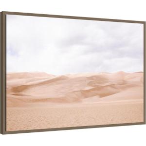 imageKate and Laurel Desert Skies Framed Canvas Wall Art by Alicia Abla 33 x 23 Sylvie Dark Gold Modern Contemporary Landscapes Nature Art for Wall Decor Living Room Bedroom