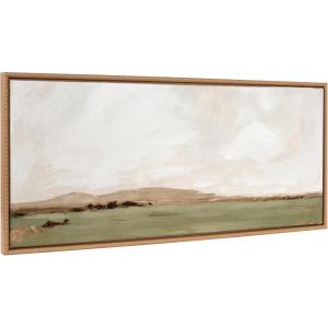 imageKate and Laurel Sylvie Beaded Rest No 2 Vintage Framed Canvas Wall Art by Mackenzie Nelson 40x18 Beaded Natural Soft Casual Landscape Art for Wall
