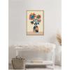 imageKate and Laurel Abstract Vintage Retro Sunflower Vase Framed Canvas Wall Art by Rachel Lee 23 x 33 Sylvie Natural Vintage Abstract Flowers Art for Wall Decor Living Room Bedroom
