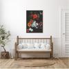 imageKate and Laurel Abundance Framed Canvas Wall Art by Alicia Abla 28 x 38 Sylvie Beaded Dark Gold Vintage Still Life Flowers Art for Wall Decor Living Room Bedroom