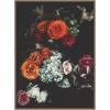 imageKate and Laurel Abundance Framed Canvas Wall Art by Alicia Abla 28 x 38 Sylvie Beaded Dark Gold Vintage Still Life Flowers Art for Wall Decor Living Room Bedroom
