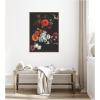 imageKate and Laurel Abundance Framed Canvas Wall Art by Alicia Abla 28 x 38 Sylvie Beaded Dark Gold Vintage Still Life Flowers Art for Wall Decor Living Room Bedroom