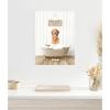 imageKate and Laurel Amber Retriever in Farmhouse Hot Bath Framed Canvas Wall Art by Amy Peterson 18 x 24 Sylvie White Whimsical Animals Humor Art for Wall Decor Living Room Bedroom