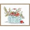 imageKate and Laurel Blue Woven With Florals Basket Framed Canvas Wall Art by Patricia Shaw 24 x 18 Sylvie Beaded Rustic Natural Bohemian Still Life Nature Art for Wall Decor Living Room Bedroom