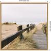 imageKate and Laurel Coastal Beach Grass Boardwalk to the Ocean Framed Canvas Wall Art by Patricia Rae 30 x 30 Sylvie Natural Coastal Beach Landscapes Nature Art for Wall Decor Living Room Bedroom
