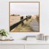 imageKate and Laurel Coastal Beach Grass Boardwalk to the Ocean Framed Canvas Wall Art by Patricia Rae 30 x 30 Sylvie Natural Coastal Beach Landscapes Nature Art for Wall Decor Living Room Bedroom