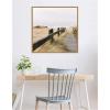 imageKate and Laurel Coastal Beach Grass Boardwalk to the Ocean Framed Canvas Wall Art by Patricia Rae 30 x 30 Sylvie Natural Coastal Beach Landscapes Nature Art for Wall Decor Living Room Bedroom