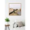 imageKate and Laurel Coastal Beach Grass Boardwalk to the Ocean Framed Canvas Wall Art by Patricia Rae 30 x 30 Sylvie Natural Coastal Beach Landscapes Nature Art for Wall Decor Living Room Bedroom