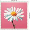 imageKate and Laurel Delicate Daisy 2 Pink Framed Canvas Wall Art by The Creative Bunch Studio 16 x 16 Sylvie Beaded White Whimsical Flowers Nature Art for Wall Decor Living Room Bedroom
