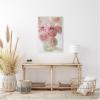 imageKate and Laurel Delicate Pink Ranunculus Flower Bouquet Framed Canvas Wall Art by Kristybee 23 x 33 Sylvie Beaded White Casual Transitional Flowers Still Life Art for Wall Decor Living Room