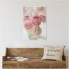 imageKate and Laurel Delicate Pink Ranunculus Flower Bouquet Framed Canvas Wall Art by Kristybee 23 x 33 Sylvie Beaded White Casual Transitional Flowers Still Life Art for Wall Decor Living Room