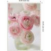 imageKate and Laurel Delicate Pink Ranunculus Flower Bouquet Framed Canvas Wall Art by Kristybee 23 x 33 Sylvie Beaded White Casual Transitional Flowers Still Life Art for Wall Decor Living Room