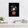 imageKate and Laurel Floral Red Vase Framed Canvas Wall Art by Amber Leaders 18 x 24 Sylvie Beaded Black Traditional Flowers Still Life Art for Wall Decor Living Room Bedroom
