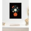 imageKate and Laurel Floral Red Vase Framed Canvas Wall Art by Amber Leaders 18 x 24 Sylvie Beaded Black Traditional Flowers Still Life Art for Wall Decor Living Room Bedroom