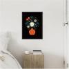 imageKate and Laurel Floral Red Vase Framed Canvas Wall Art by Amber Leaders 18 x 24 Sylvie Beaded Black Traditional Flowers Still Life Art for Wall Decor Living Room Bedroom