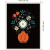 imageKate and Laurel Floral Red Vase Framed Canvas Wall Art by Amber Leaders 18 x 24 Sylvie Beaded White Traditional Flowers Still Life Art for Wall Decor Living Room Bedroom