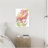 imageKate and Laurel Loose Orange Begonia Framed Canvas Wall Art by Patricia Shaw 18 x 24 Sylvie Beaded White Bohemian Flowers Nature Art for Wall Decor Living Room Bedroom