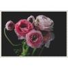 imageKate and Laurel Mood Dark Pink Ranunculus Flower Bouquet Framed Canvas Wall Art by Kristybee 33 x 23 Sylvie Beaded White Modern Contemporary Still Life Nature Art for Wall Decor Living Room