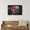 imageKate and Laurel Mood Dark Pink Ranunculus Flower Bouquet Framed Canvas Wall Art by Kristybee 33 x 23 Sylvie Beaded White Modern Contemporary Still Life Nature Art for Wall Decor Living Room