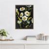 imageKate and Laurel Moody Floral 1 Framed Canvas Wall Art by Annie Quigley 18 x 24 Sylvie Beaded Dark Gold Bohemian Flowers Nature Art for Wall Decor Living Room Bedroom