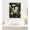 imageKate and Laurel Moody Floral 1 Framed Canvas Wall Art by Annie Quigley 18 x 24 Sylvie Beaded Dark Gold Bohemian Flowers Nature Art for Wall Decor Living Room Bedroom