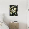 imageKate and Laurel Moody Floral 1 Framed Canvas Wall Art by Annie Quigley 18 x 24 Sylvie Beaded White Bohemian Flowers Nature Art for Wall Decor Living Room Bedroom