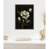 imageKate and Laurel Moody Floral 2 Framed Canvas Wall Art by Annie Quigley 18 x 24 Sylvie Beaded Dark Gold Modern Flowers Nature Art for Wall Decor Living Room Bedroom