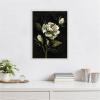 imageKate and Laurel Moody Floral 2 Framed Canvas Wall Art by Annie Quigley 18 x 24 Sylvie Beaded White Modern Flowers Nature Art for Wall Decor Living Room Bedroom