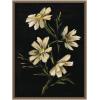 imageKate and Laurel Moody Floral 4 Framed Canvas Wall Art by Annie Quigley 18 x 24 Sylvie Beaded Dark Gold Modern Flowers Art for Wall Decor Living Room Bedroom