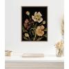 imageKate and Laurel Moody Floral 5 Framed Canvas Wall Art by Annie Quigley 18 x 24 Sylvie Beaded Dark Gold Farmhouse Flowers Art for Wall Decor Living Room Bedroom